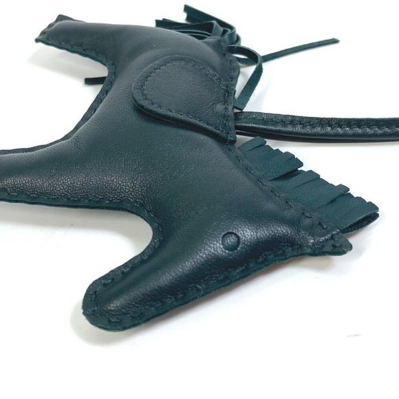 AUTHENTICITY GUARANTEED HERMES horse cheval Rodeo MM So Green One Color strap - Picture 4 of 6